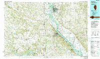 Quincy Illinois Historical topographic map, 1:100000 scale, 30 X 60 Minute, Year 1986