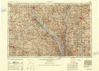 Quincy Illinois Historical topographic map, 1:250000 scale, 1 X 2 Degree, Year 1948