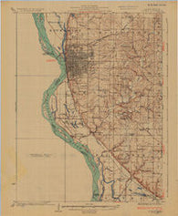 Quincy Illinois Historical topographic map, 1:62500 scale, 15 X 15 Minute, Year 1925