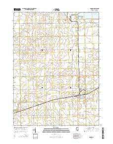 Ransom Illinois Current topographic map, 1:24000 scale, 7.5 X 7.5 Minute, Year 2015
