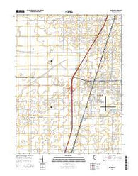 Rantoul Illinois Current topographic map, 1:24000 scale, 7.5 X 7.5 Minute, Year 2015