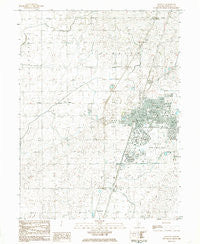 Rantoul Illinois Historical topographic map, 1:24000 scale, 7.5 X 7.5 Minute, Year 1984