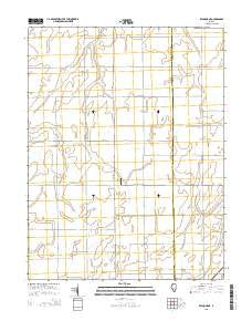 Raymond NE Illinois Current topographic map, 1:24000 scale, 7.5 X 7.5 Minute, Year 2015