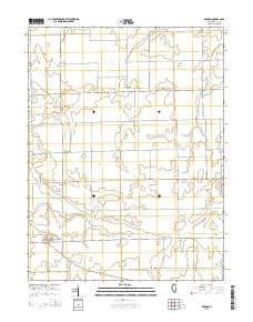 Redmon Illinois Current topographic map, 1:24000 scale, 7.5 X 7.5 Minute, Year 2015