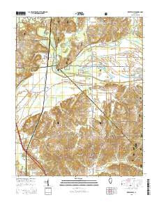 Reevesville Illinois Current topographic map, 1:24000 scale, 7.5 X 7.5 Minute, Year 2015