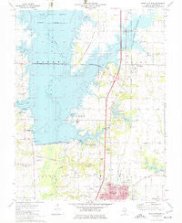 Rend Lake Dam Illinois Historical topographic map, 1:24000 scale, 7.5 X 7.5 Minute, Year 1975