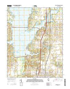Rend Lake Dam Illinois Current topographic map, 1:24000 scale, 7.5 X 7.5 Minute, Year 2015