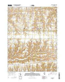 Reynolds Illinois Current topographic map, 1:24000 scale, 7.5 X 7.5 Minute, Year 2015
