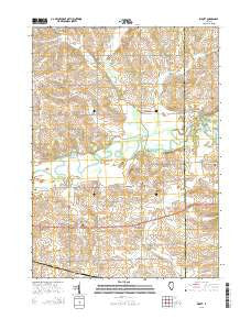 Ridott Illinois Current topographic map, 1:24000 scale, 7.5 X 7.5 Minute, Year 2015