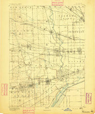 Riverside Illinois Historical topographic map, 1:62500 scale, 15 X 15 Minute, Year 1893
