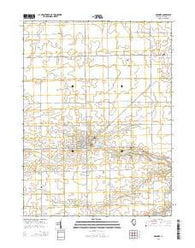 Roanoke Illinois Current topographic map, 1:24000 scale, 7.5 X 7.5 Minute, Year 2015