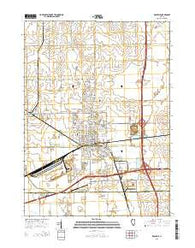 Rochelle Illinois Current topographic map, 1:24000 scale, 7.5 X 7.5 Minute, Year 2015