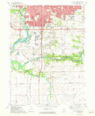 Rockford South Illinois Historical topographic map, 1:24000 scale, 7.5 X 7.5 Minute, Year 1971