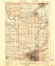 Rockford Illinois Historical topographic map, 1:62500 scale, 15 X 15 Minute, Year 1918