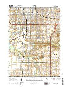 Rockford South Illinois Current topographic map, 1:24000 scale, 7.5 X 7.5 Minute, Year 2015
