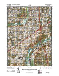 Romeoville Illinois Historical topographic map, 1:24000 scale, 7.5 X 7.5 Minute, Year 2012