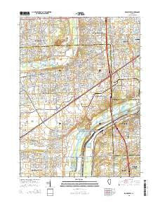 Romeoville Illinois Current topographic map, 1:24000 scale, 7.5 X 7.5 Minute, Year 2015