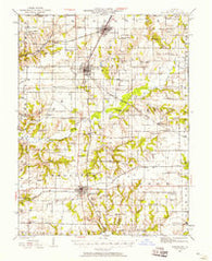 Roodhouse Illinois Historical topographic map, 1:62500 scale, 15 X 15 Minute, Year 1924