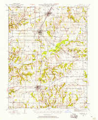Roodhouse Illinois Historical topographic map, 1:62500 scale, 15 X 15 Minute, Year 1924