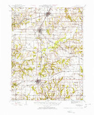 Roodhouse Illinois Historical topographic map, 1:62500 scale, 15 X 15 Minute, Year 1924