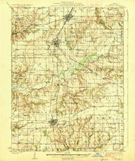 Roodhouse Illinois Historical topographic map, 1:62500 scale, 15 X 15 Minute, Year 1926