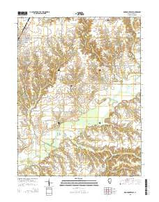 Roodhouse East Illinois Current topographic map, 1:24000 scale, 7.5 X 7.5 Minute, Year 2015