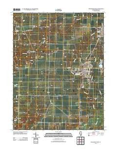 Roodhouse West Illinois Historical topographic map, 1:24000 scale, 7.5 X 7.5 Minute, Year 2012