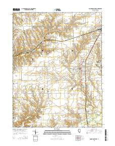 Roodhouse West Illinois Current topographic map, 1:24000 scale, 7.5 X 7.5 Minute, Year 2015