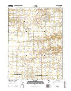 Roseville Illinois Current topographic map, 1:24000 scale, 7.5 X 7.5 Minute, Year 2015