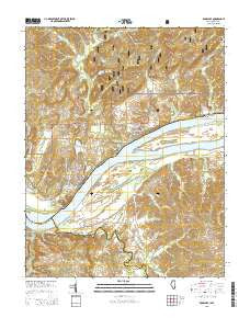 Rosiclare Illinois Current topographic map, 1:24000 scale, 7.5 X 7.5 Minute, Year 2015