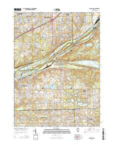 Sag Bridge Illinois Current topographic map, 1:24000 scale, 7.5 X 7.5 Minute, Year 2015