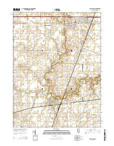 Saint Joseph Illinois Current topographic map, 1:24000 scale, 7.5 X 7.5 Minute, Year 2015
