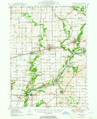 Sandwich Illinois Historical topographic map, 1:62500 scale, 15 X 15 Minute, Year 1948