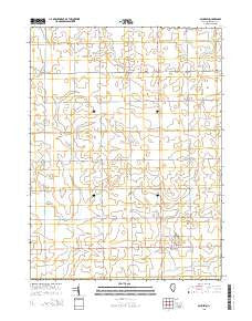 Saunemin Illinois Current topographic map, 1:24000 scale, 7.5 X 7.5 Minute, Year 2015