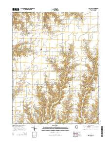 Scottville Illinois Current topographic map, 1:24000 scale, 7.5 X 7.5 Minute, Year 2015