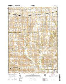 Seward Illinois Current topographic map, 1:24000 scale, 7.5 X 7.5 Minute, Year 2015