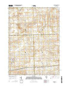 Shannon Illinois Current topographic map, 1:24000 scale, 7.5 X 7.5 Minute, Year 2015