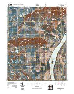 Shawneetown Illinois Historical topographic map, 1:24000 scale, 7.5 X 7.5 Minute, Year 2010