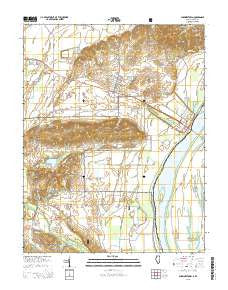 Shawneetown Illinois Current topographic map, 1:24000 scale, 7.5 X 7.5 Minute, Year 2015