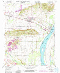 Shawneetown Illinois Historical topographic map, 1:24000 scale, 7.5 X 7.5 Minute, Year 1959