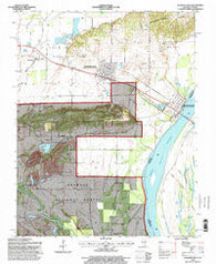Shawneetown Illinois Historical topographic map, 1:24000 scale, 7.5 X 7.5 Minute, Year 1996