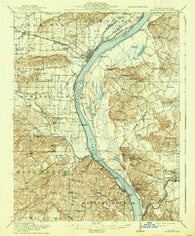 Shawneetown Illinois Historical topographic map, 1:62500 scale, 15 X 15 Minute, Year 1916