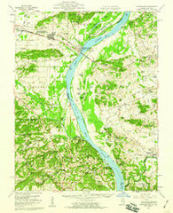 Shawneetown Illinois Historical topographic map, 1:62500 scale, 15 X 15 Minute, Year 1959