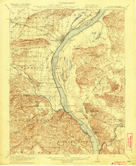 Shawneetown Illinois Historical topographic map, 1:62500 scale, 15 X 15 Minute, Year 1916