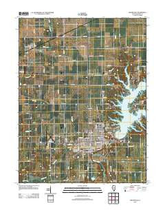 Shelbyville Illinois Historical topographic map, 1:24000 scale, 7.5 X 7.5 Minute, Year 2012