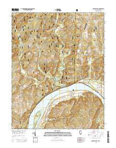 Shetlerville Illinois Current topographic map, 1:24000 scale, 7.5 X 7.5 Minute, Year 2015