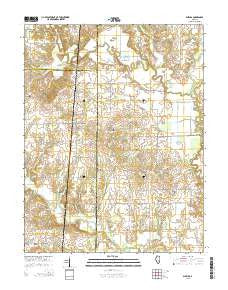 Shields Illinois Current topographic map, 1:24000 scale, 7.5 X 7.5 Minute, Year 2015