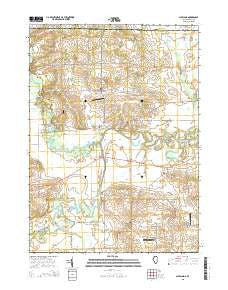 Shirland Illinois Current topographic map, 1:24000 scale, 7.5 X 7.5 Minute, Year 2015