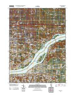 Silvis Illinois Historical topographic map, 1:24000 scale, 7.5 X 7.5 Minute, Year 2012