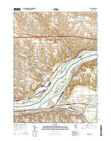 Silvis Illinois Current topographic map, 1:24000 scale, 7.5 X 7.5 Minute, Year 2015
